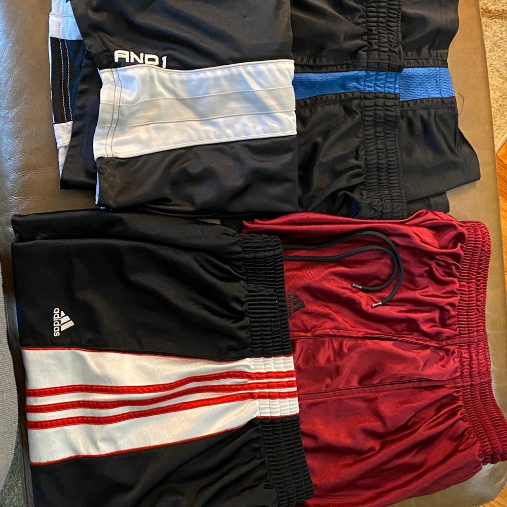 Mens Athletic shorts - 4 pair. Adidas and AND1